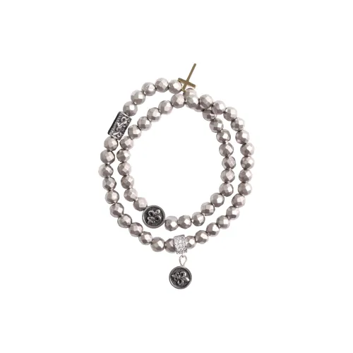 DREAM PARTY Медный сплав синтетический кубический цирконий браслет с бусинами унисекс