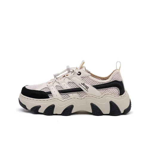 Jeep Низкий Топ Повседневная Обувь Мужская Бежевый Черный