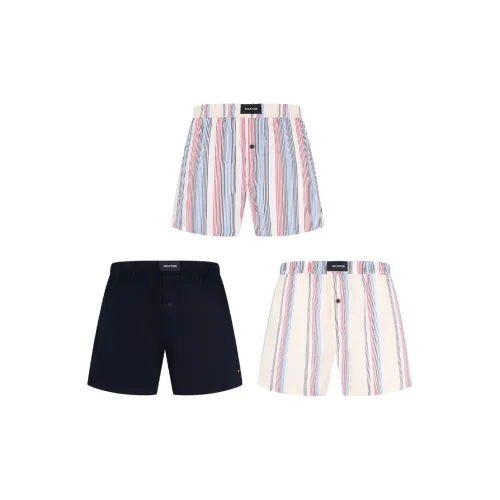 Tommy Hilfiger 3 упаковки экрю полосы/черный/хаки полосы 0YW мужские боксеры