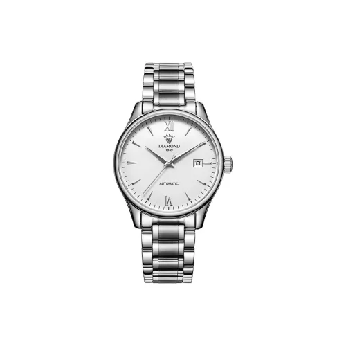 Ромб Автоматический Механический Механизм Часы Мужские Белый Циферблат