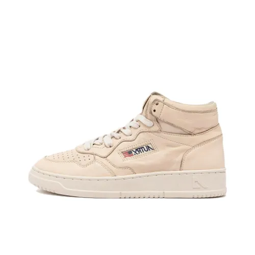 AUTRY Высокие кроссовки для скейтбординга женские бежевые