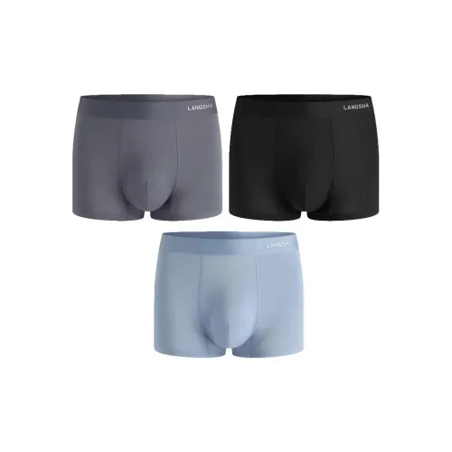 Lanza 3 упаковки Haze Синий + Ink Черный + Темно-Серый Мужские боксер-шорты