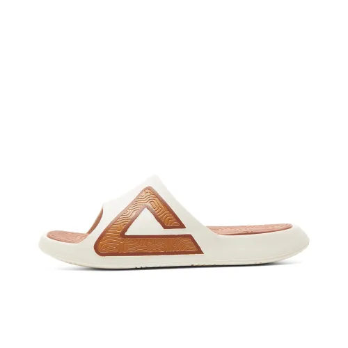 PEAK Extreme National Creativity Слипоны Мужской Холщовый Белый с Цветом Ириски Коричневый