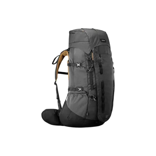 DECATHLON 70 L+10 L Расширяемая Емкость Туристические Сумки Полиамид Черный Унисекс