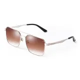 Золотая оправа с градиентными линзами чайного коричневого цвета