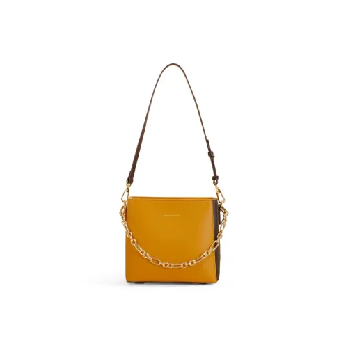 TOMATO POTATO Сумка через плечо из коровьей кожи стандартная женская кофейного и желтого цвета абрикосового и белого