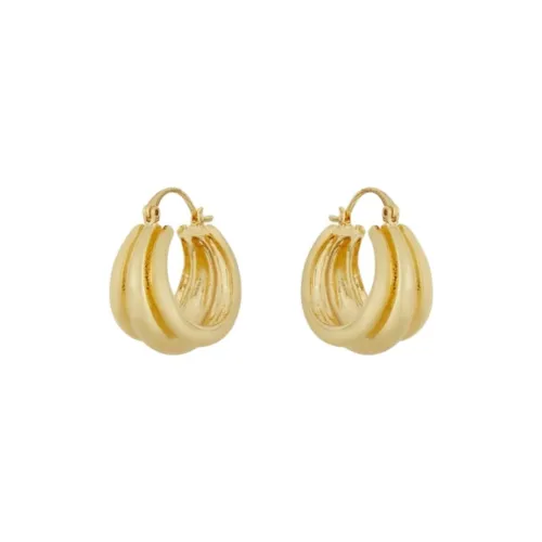 Серьги Kenneth Jay Lane из латуни с покрытием 18K золота женские золотые