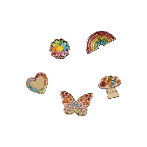 Crocs Акриловые аксессуары для обуви Унисекс Радужный