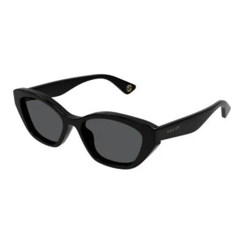 GUCCI Пластик Нерегулярная форма Солнцезащитные очки Мужской Черный