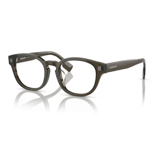 Burberry Ацетат Овальные Оправы для Очков Мужские Серые