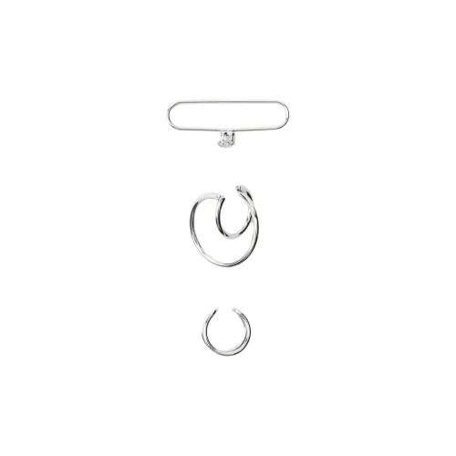 ZARA Латунь Нижняя Заколка On Серьги Женские Серебряные