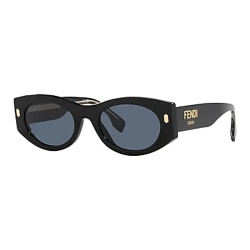 FENDI Ацетат OVAL SUNGLASSES Унисекс Черный