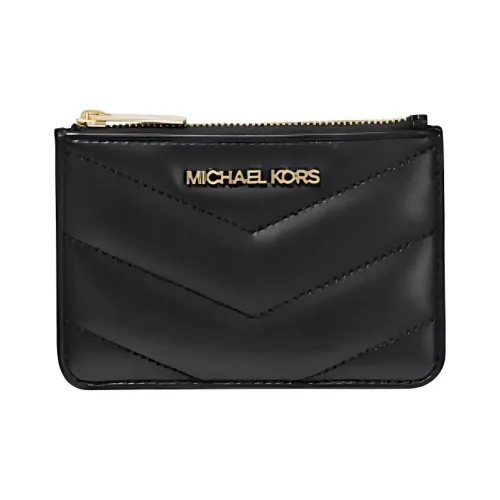 MICHAEL KORS Jet Set Travel Полиуретан с Полиэстером Монета Кошелек Маленький Женский Черный