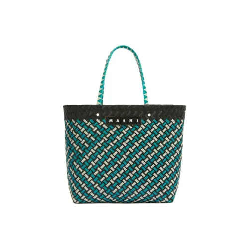 MARNI Полипропиленовая сумка-тоут сумка для покупок сумка среднего размера женская черная и зеленая