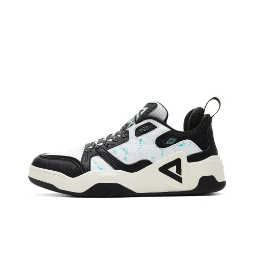 PEAK Покрытие Противоскользящее Амортизация Устойчивость к истиранию Дышащий Низкий Топ Скейтборд Кроссовки Мужской Чистый Белый Черный