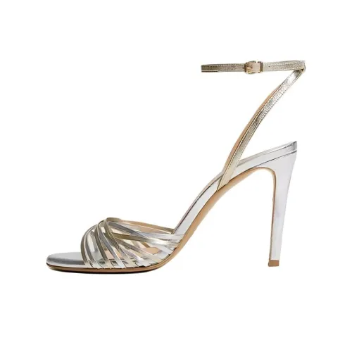 TWINSET Milano One Ремешок Сандалии 10 см Женские Серебристые