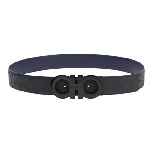 Ferragamo Ремни из коровьей кожи Мужской Черный Ширина 3,5 см