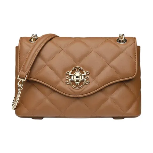 GOLDLION Сумка через плечо из коровьей кожи Женская Черная Коричневая Экрю