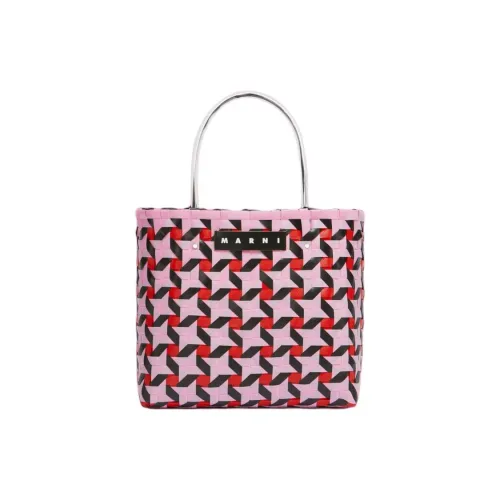 MARNI Полипропиленовая сумка Tote из поливинилхлорида сумка для покупок сумка среднего размера женская розовая