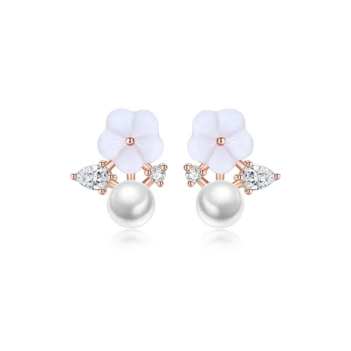 Серьги-гвоздики из серебра 925 пробы DJIN женские