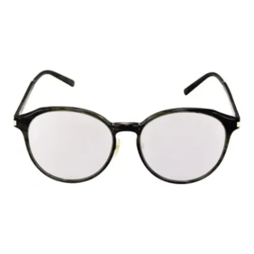 SAINT LAURENT Пластик OVAL SUNGLASSES Мужской Серый