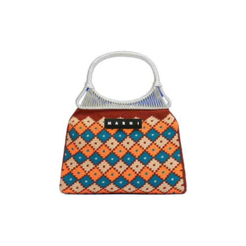 MARNI Акриловая сумка из поливинилхлорида женская оранжевая и многоцветная