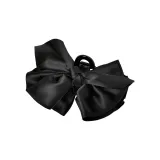 Черный бант, заколка-краб