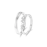 Любовь Планета Парные кольца [Стиль позиционирования Three]