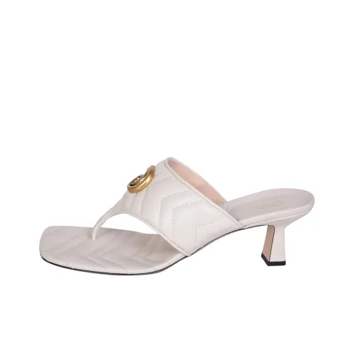 GUCCI Шлепанцы 5,5 см Женские Белые