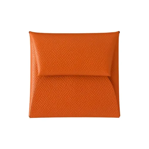 HERMES Bastia Epsom Телячья кожа Мелочь Кошелек Кошелек Женские 93 Апельсин Оранжевый Hermes Апельсин
