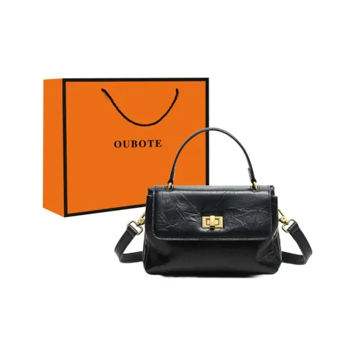 OUBOTE Корова Кожа Одно Плечо Сумка Женская Черная