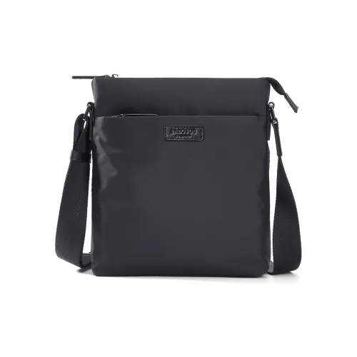 PABOJOE Нейлон с холстом Сумка через плечо Средний Мужской Черный