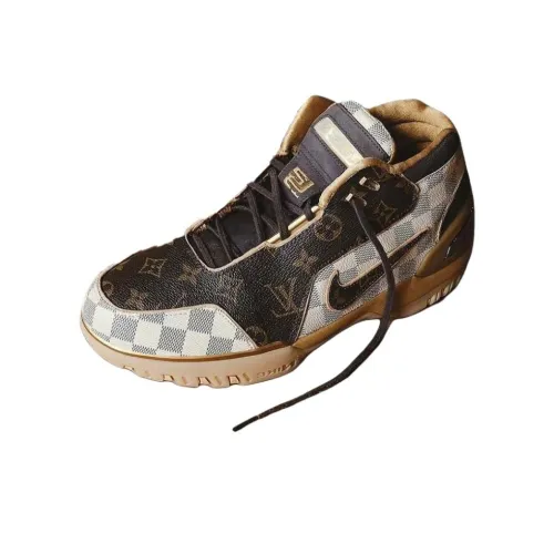 LOUIS VUITTON x Nike Air Zoom Generation Slip-resistant Abrasion-resistant Low Top Casual Shoes Men's Brown White LOUIS VUITTON x Nike Air Zoom Generation Противоскользящий устойчивый к истиранию Низкий топ Повседневная обувь Мужская Коричневый Белый