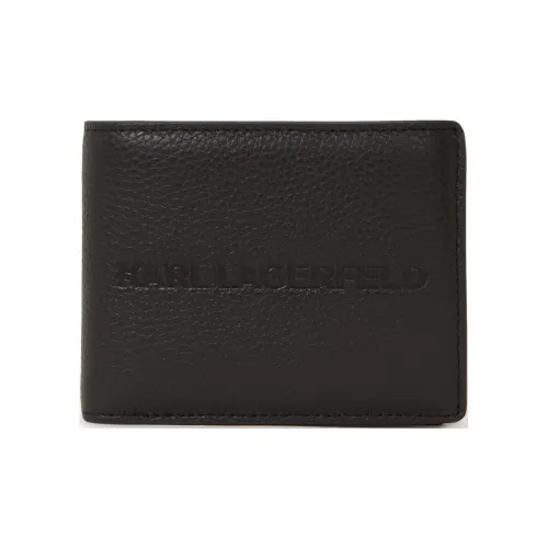 KARL LAGERFELD Телячья кожа Кошелек Унисекс Черный