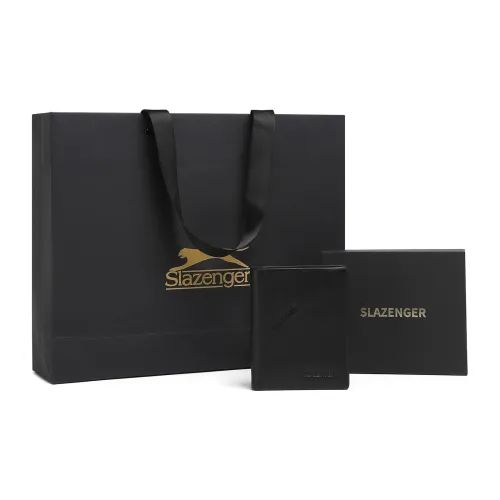 Slazenger Top Коровья кожа Натуральная кожа Кошелек Стандартный Мужской Черный