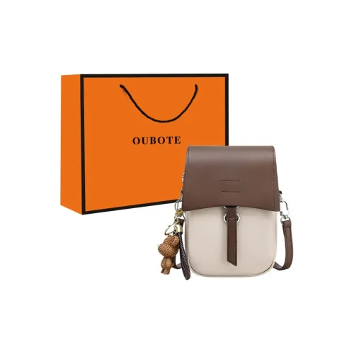 OUBOTE Корова Кожа с Синтетической Кожей Чехол для телефона Стандартный Женская Белый и Кофейный и Кофейный