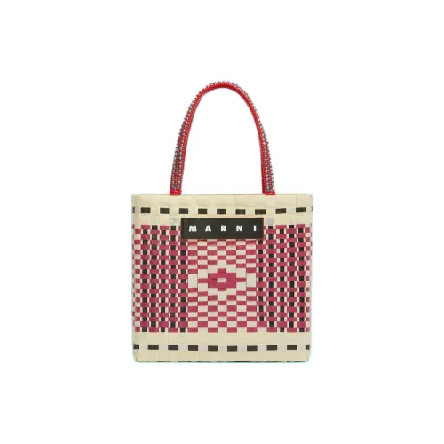 MARNI Полипропиленовая с Поливинилхлоридной Сумка Женская Красная и Бежевая