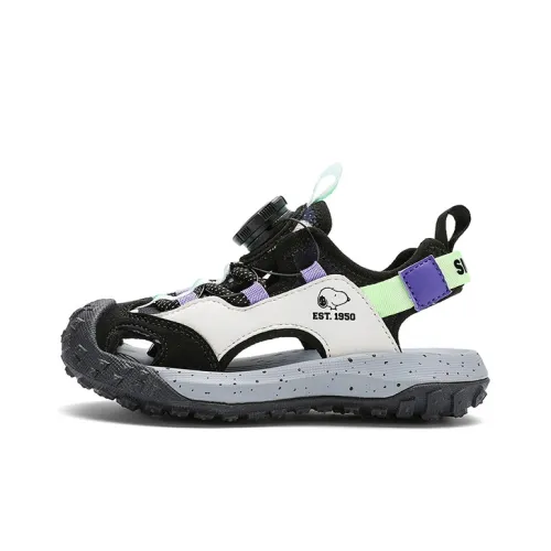 SNOOPY Explorer Slip-resistant Anti-KICK Abrasion-resistant Breathable Low Top Children's Sandals Obsidian Black Children's