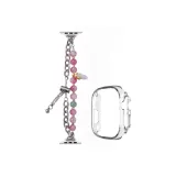 Персик Лотос - Двойная ряд бусин, эластичная версия + прозрачный чехол