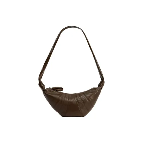 Lemaire Мягкая кожа круассан сумка портативная сумка через плечо унисекс темный табачный