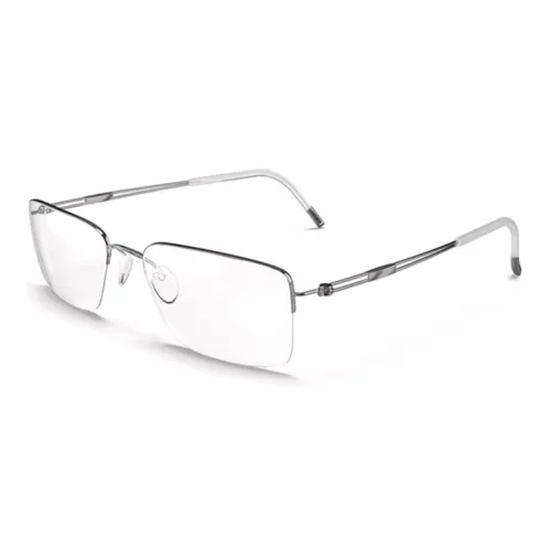 SILHOUETTE Titanium Rectangular Eyeglass Frames Men's Gray