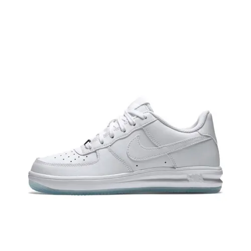Nike Lunar Force 1 Low Противоскользящие Устойчивые к истиранию Кроссовки для скейтбординга Женские Белые
