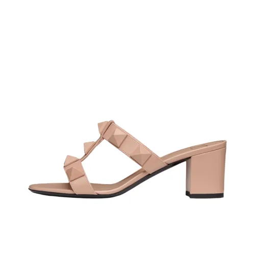 Valentino Roman Stud One Ремешок Сандалии 6 см Женские Бежевые