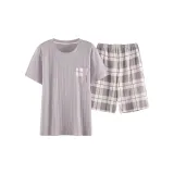 Фиолетовый, серый, мужской стиль.