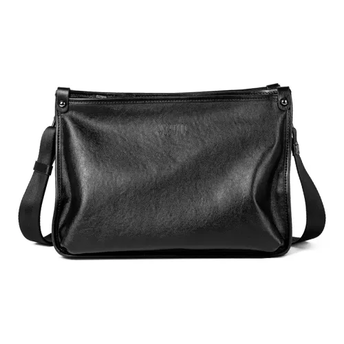PABOJOE Сумка через плечо из коровьей кожи Мужская Черная