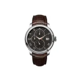 Обсидиан Черный Циферблат - Коричневая Кожа