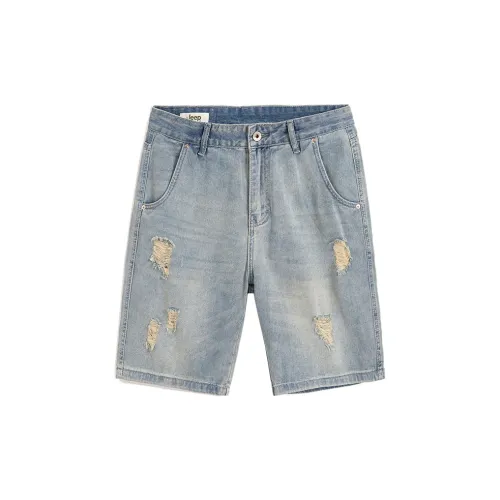 JEEP Blue Men's Denim Shorts JEEP Синий Мужские Джинсовые Шорты