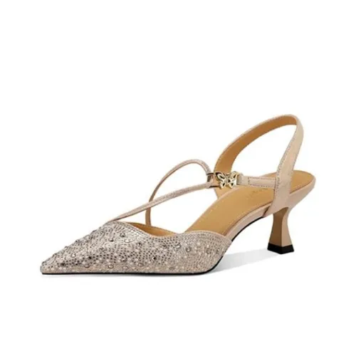 JESSICA SOPHIA Узкий каблук Высокие каблуки 5 см Женские Шампанское