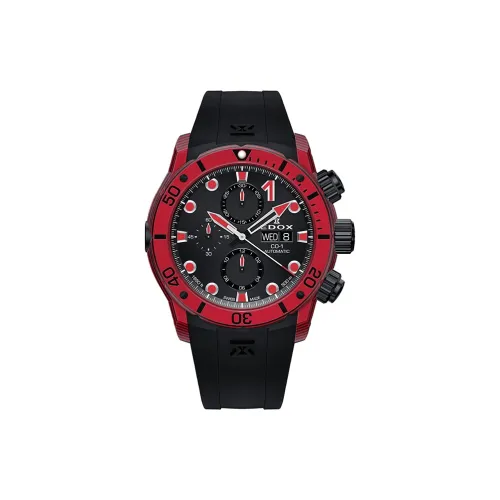 EDOX Автоматический Механический Механизм Мужские Часы 45 мм Черный