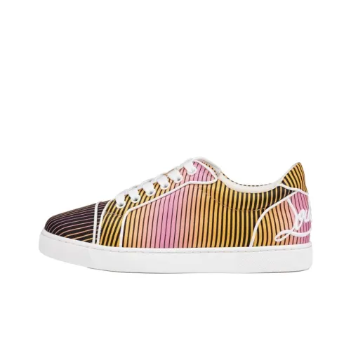 Christian Louboutin Скейтборд Кроссовки Низкие Розовые Желтые Женские